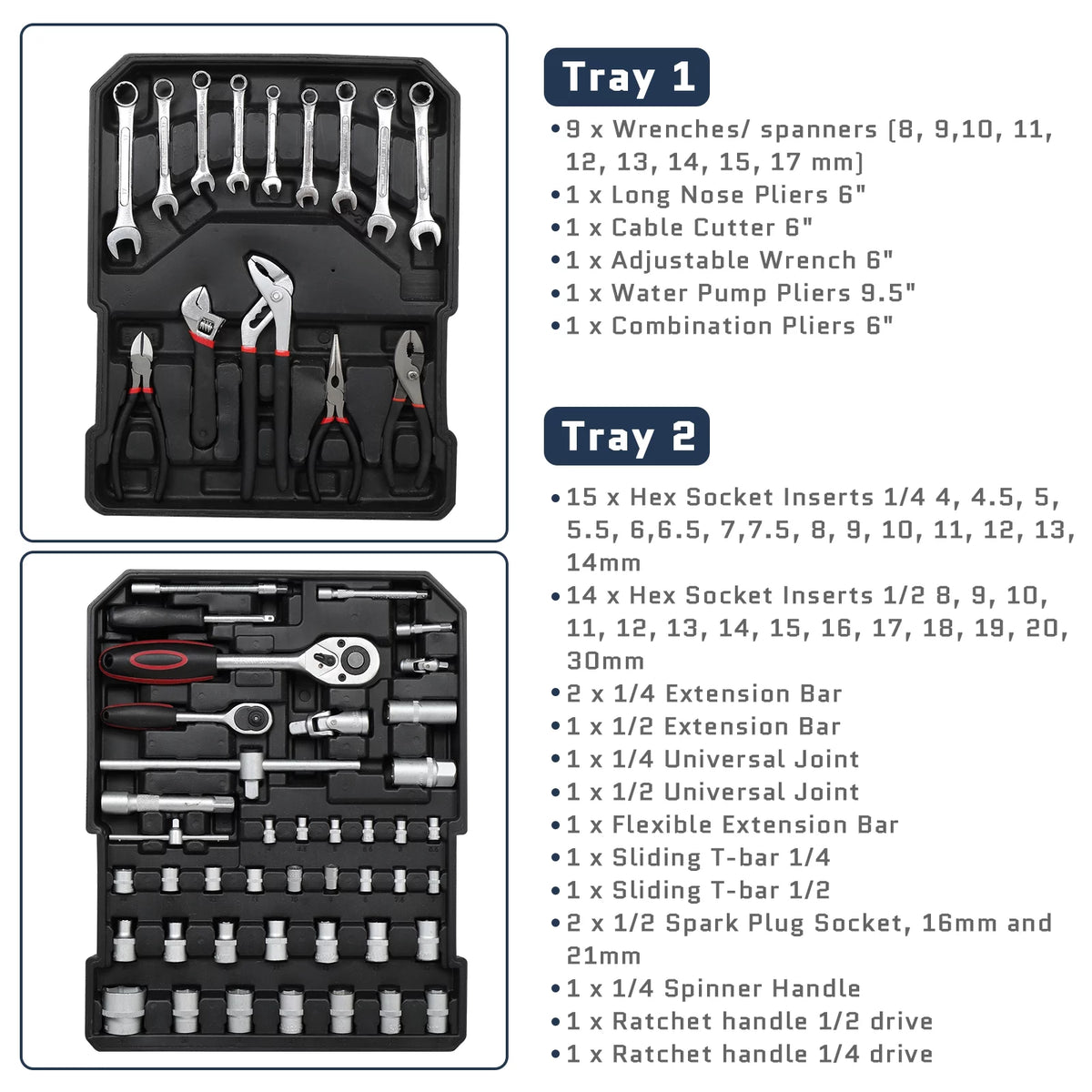 799 Pcs Hand Tool Set with Trolley Case F514