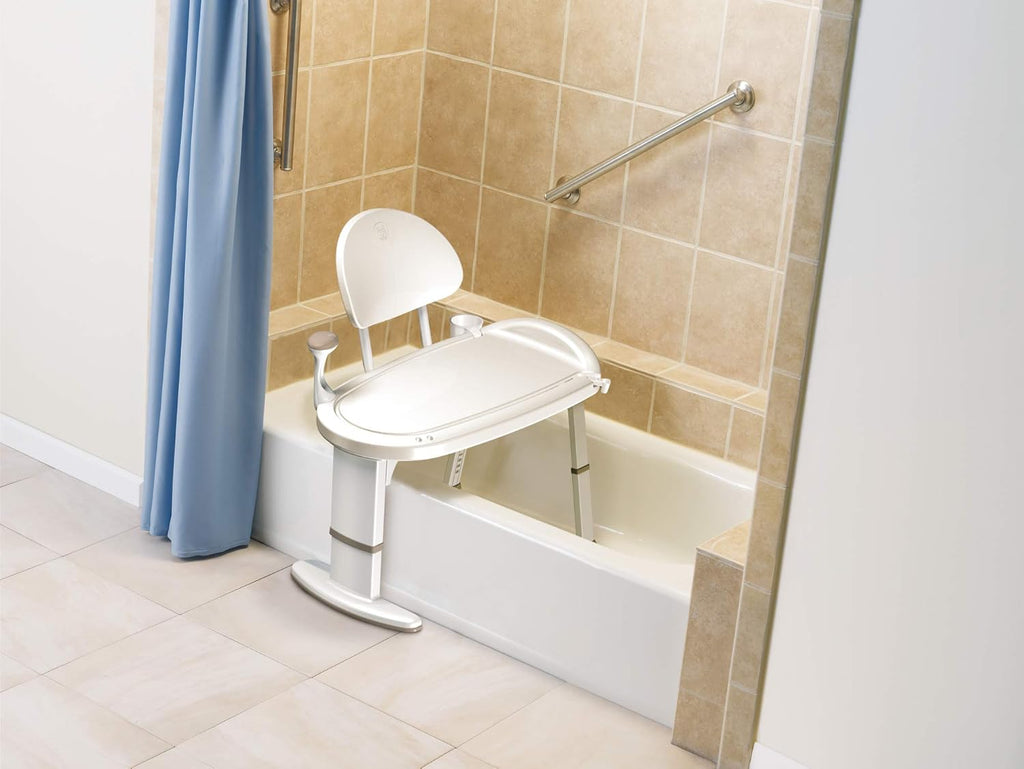 Glacier White Adjustable Height Non Slip Bath Safety Transfer Bench R117