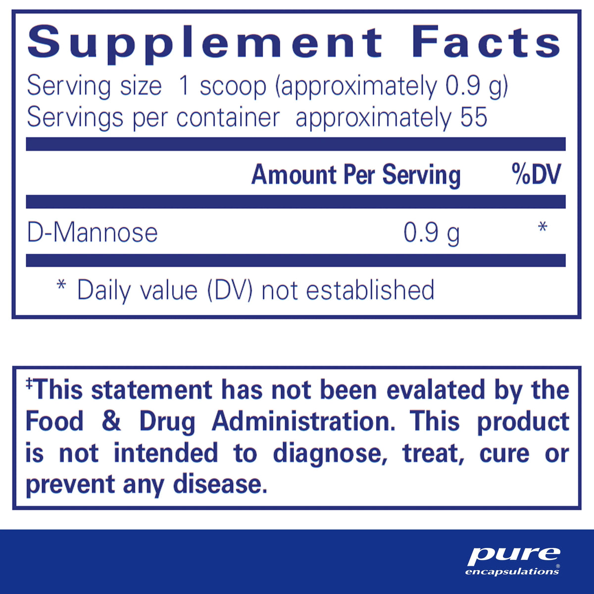 d-Mannose Powder Supplement, 1.76 Ounces O68317