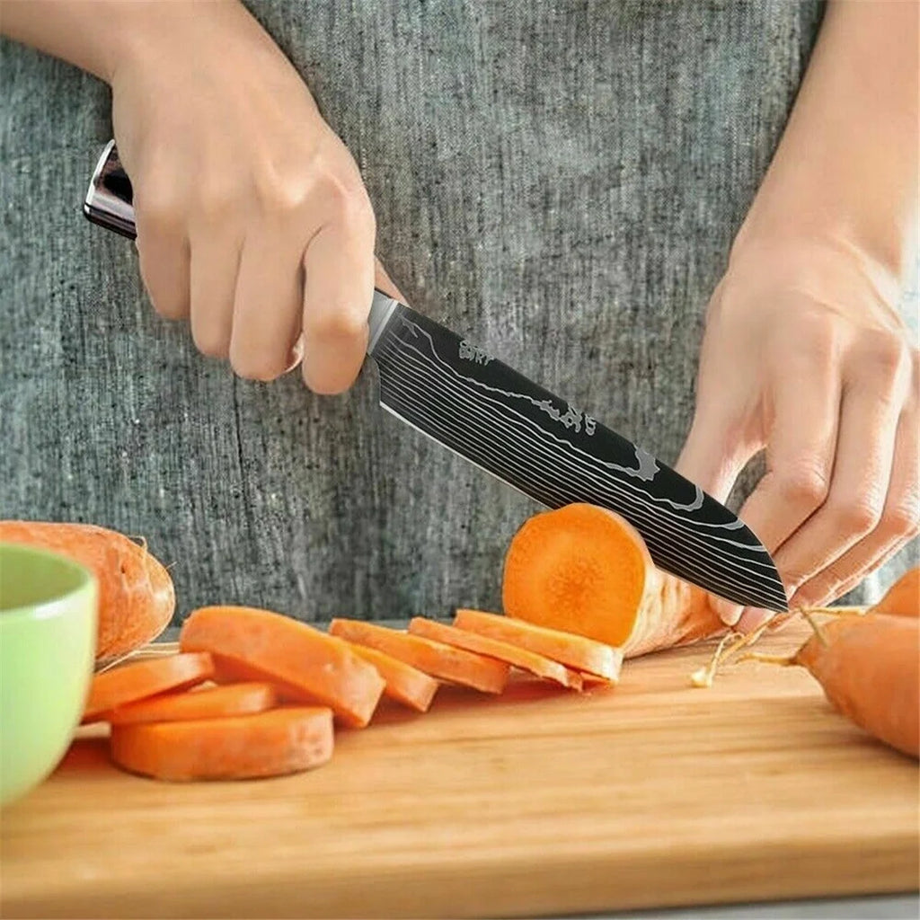 5 PCS Kitchen Knife Boxed Set with Sheaths C139