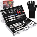 25 Piece Stainless Steel Barbeque Grill Tool Set U326