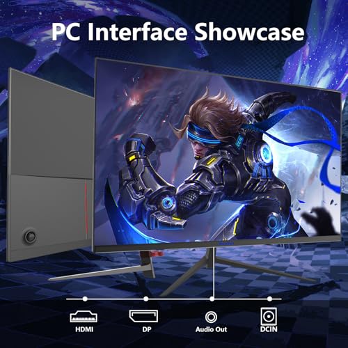 24 Inch Curved Gaming Monitor Full HD 1080P Frameless FreeSync E9558
