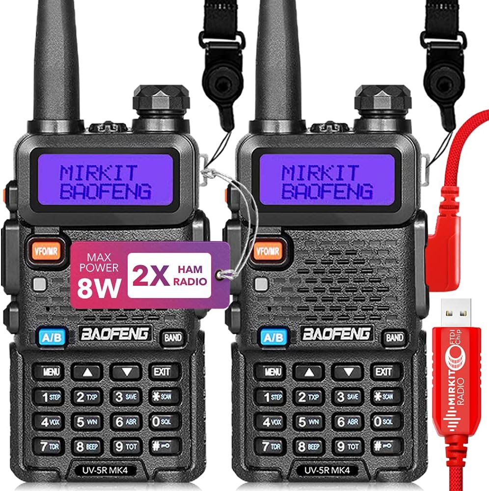 Handheld Ham Radio Starter Kit 8 Watt with 3800 mAh W794