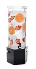 2 Gallon Black Gloss Bamboo Base Beverage Dispenser K480