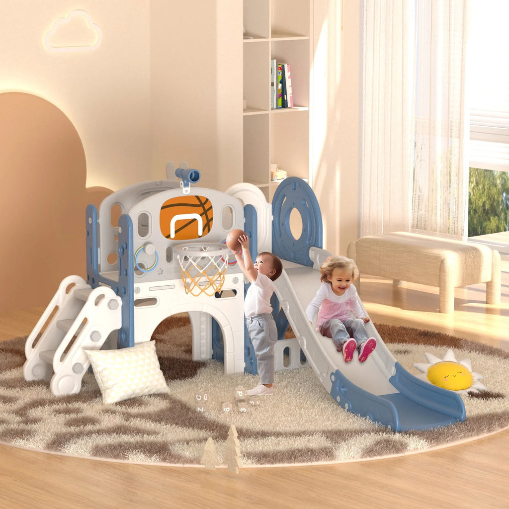 7 in 1 Toddler Slide Set with Basketball Hoop and Ball K792