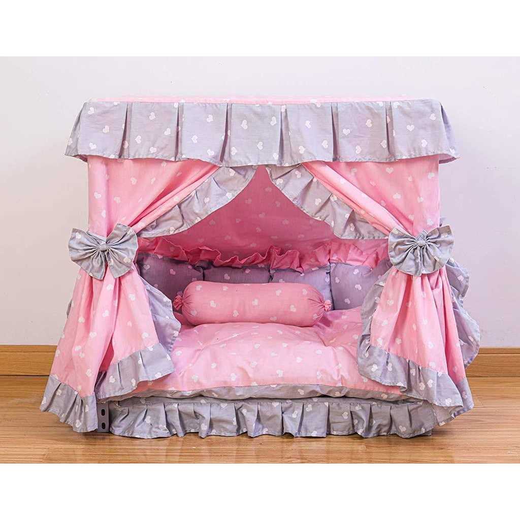 Handmade Pet Dog Bed House with Pillow B4925