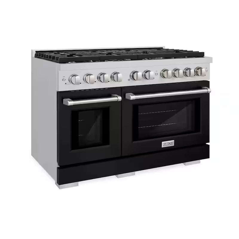 8-Burner Freestanding Gas Range and Double Convection Oven in Stainless Steel X327057