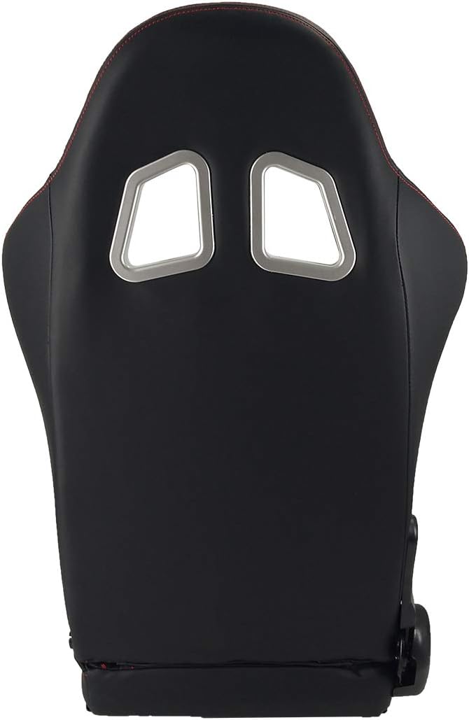 Pair of Black PVC Faux Leather Racing Car Seats R489354