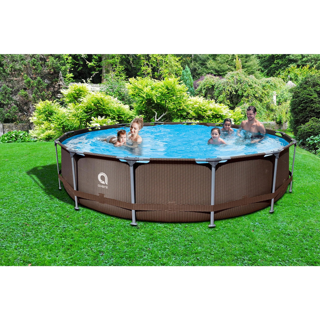 15 Foot x 33 Inch Steel Frame Above Ground Swimming Pool R3956