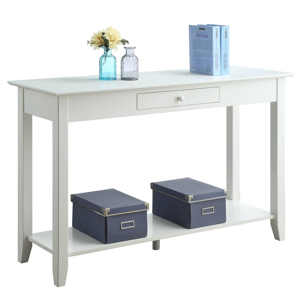 Cherry Single-Drawer Console Table W370