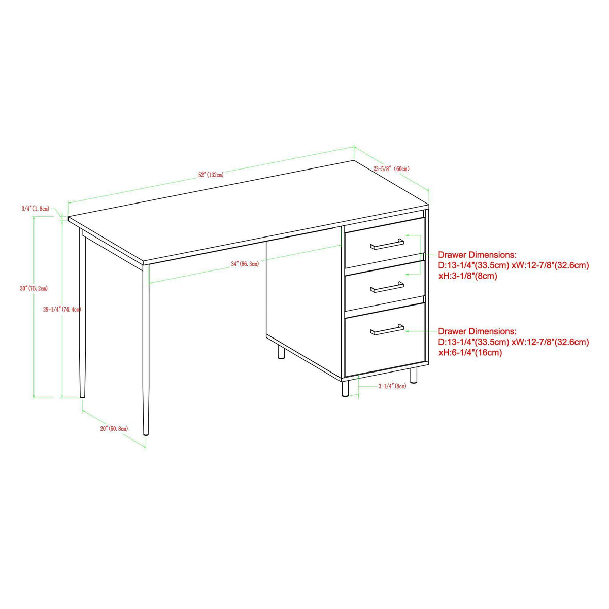 Reclaimed Barnwood 3 Drawer Executive Desk Q4225