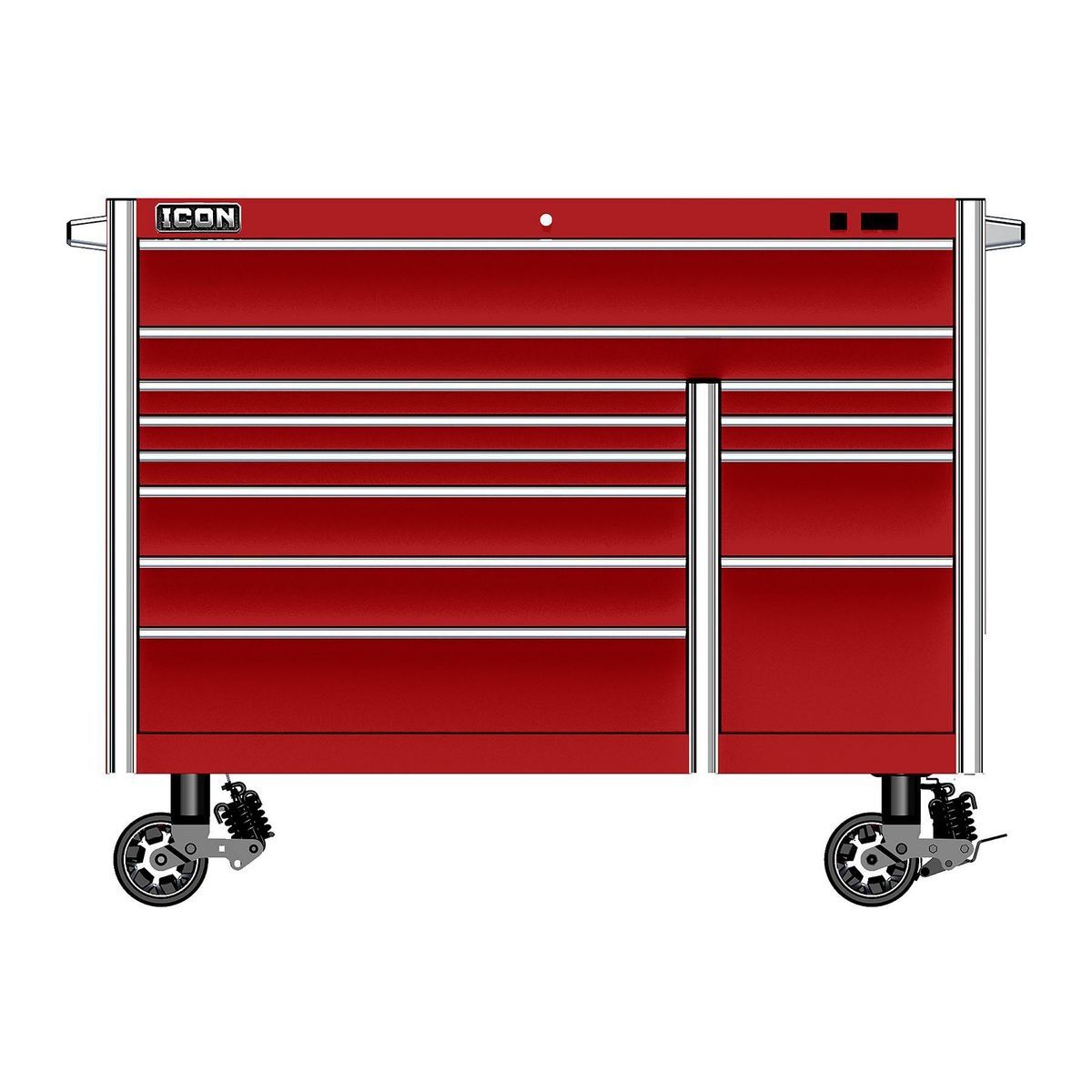 56 in. x 25 in. Red Roll Cab T928