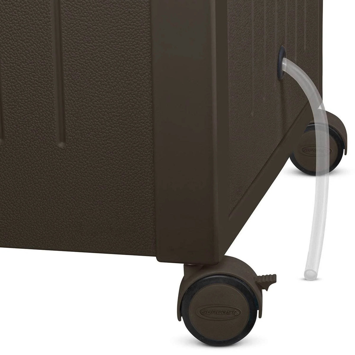 Java Resin Wicker Patio Cooler with Cabinet and Wire Basket G25408