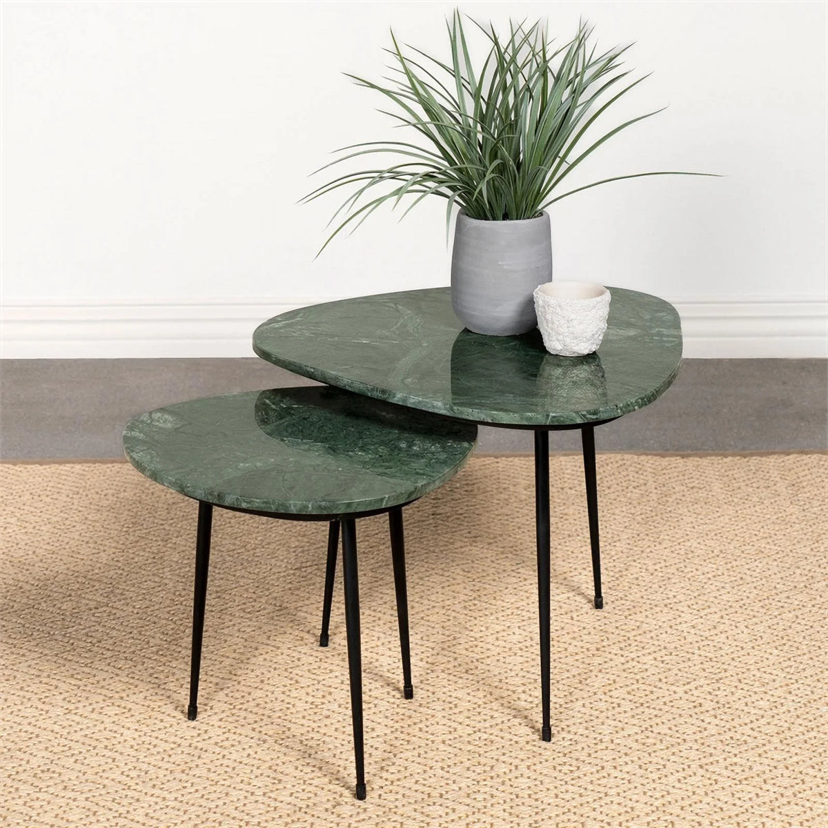 Metal Marble Top Nesting Table F2924