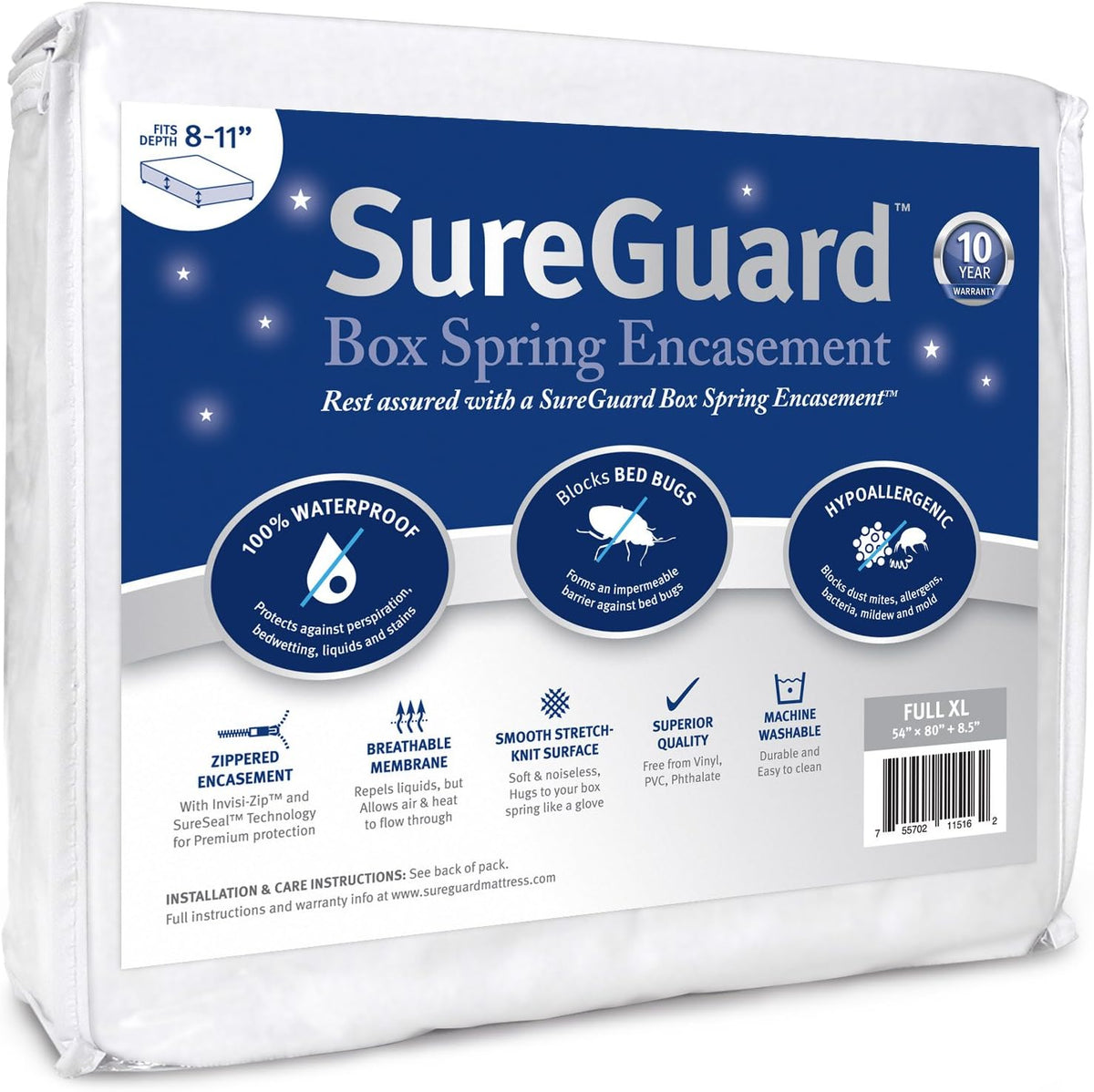 Queen Size 100% Waterproof Zippered Six-Sided Cover X129