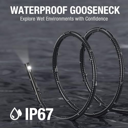 Dual Lens Borescope Camera with Light 1080P Waterproof Flexible Endoscope C203
