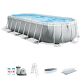 16.5ft x 9ft x 48in Oval Above Ground Pool Set with Pump, Cover and Ladder D2148