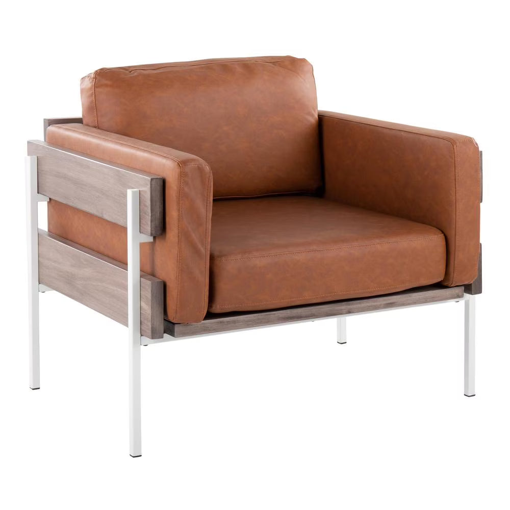 Faux Leather Accent Chair M6458