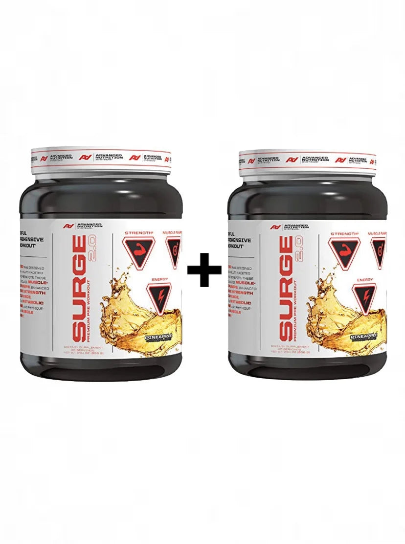 Pre Workout Energy Powder Pineapple 60 Servings Pack of 2 H886