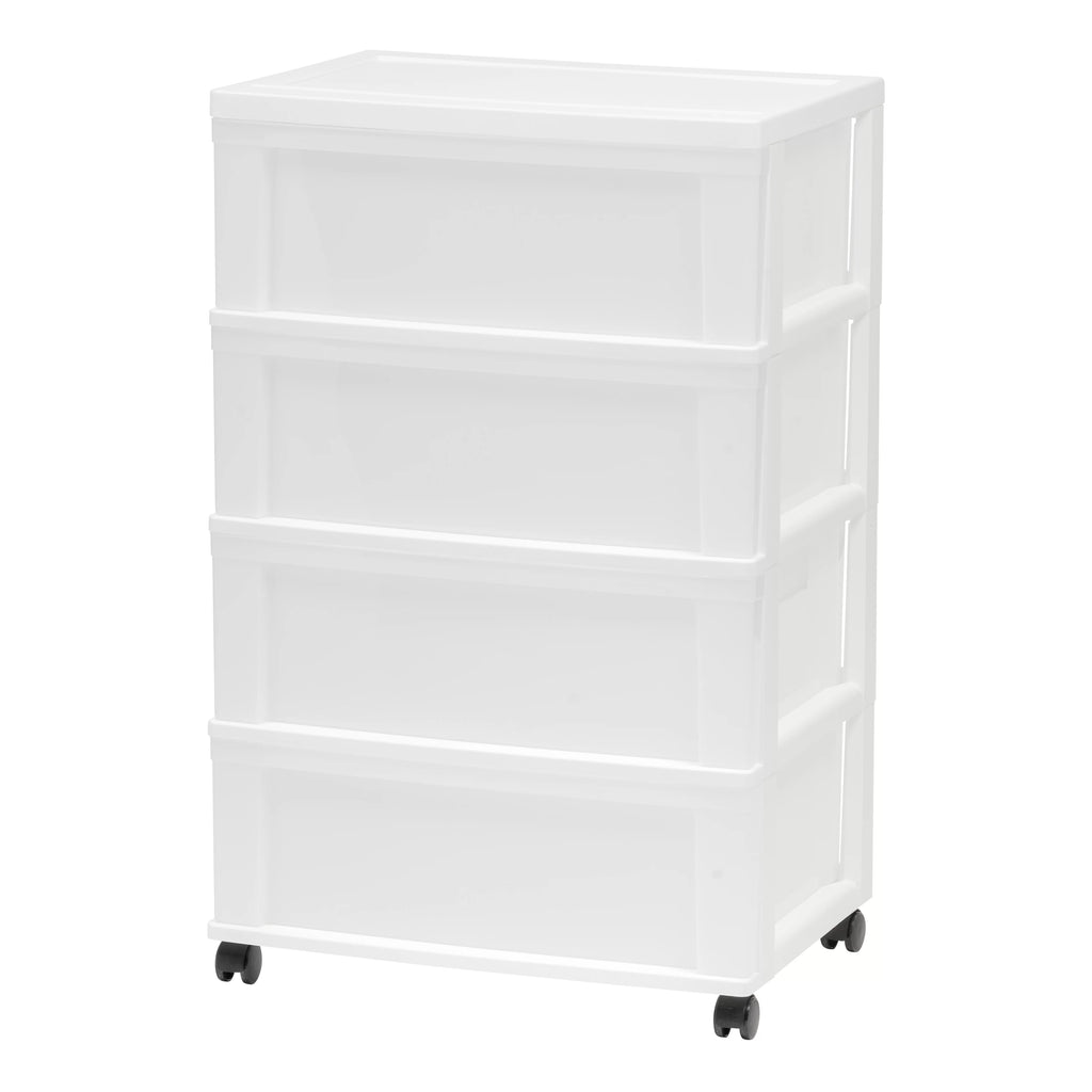 Black Plastic 3 Drawer Storage Cart Set of 2 Q65949