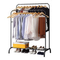 Black Double Pole Metal Clothing Rack R57165
