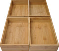 Bamboo Wood Drawer Organizer Tray Box Dividers Set, Pack of 2 X330
