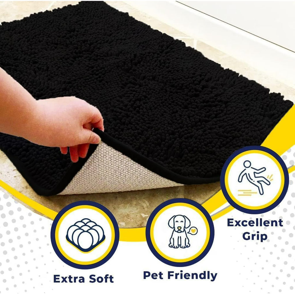 Black Runner 24"X60" Microfiber Door Mat A5161