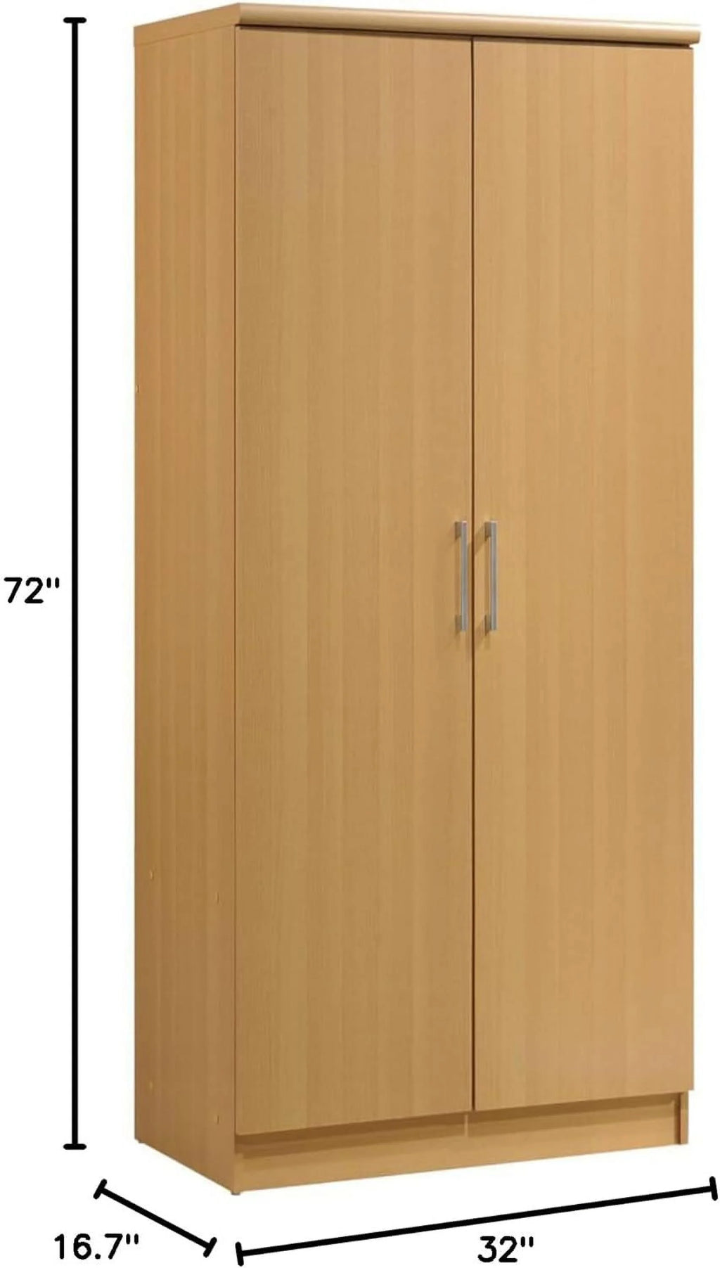 2 Door Wardrobe with Shelves & Hanging Rod V9349