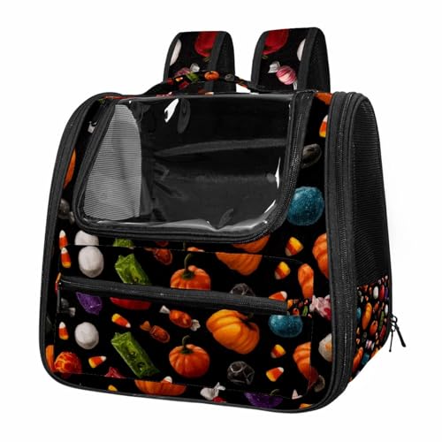 Halloween Pet Carrier Backpack with Ventilated Mesh Windows D60646