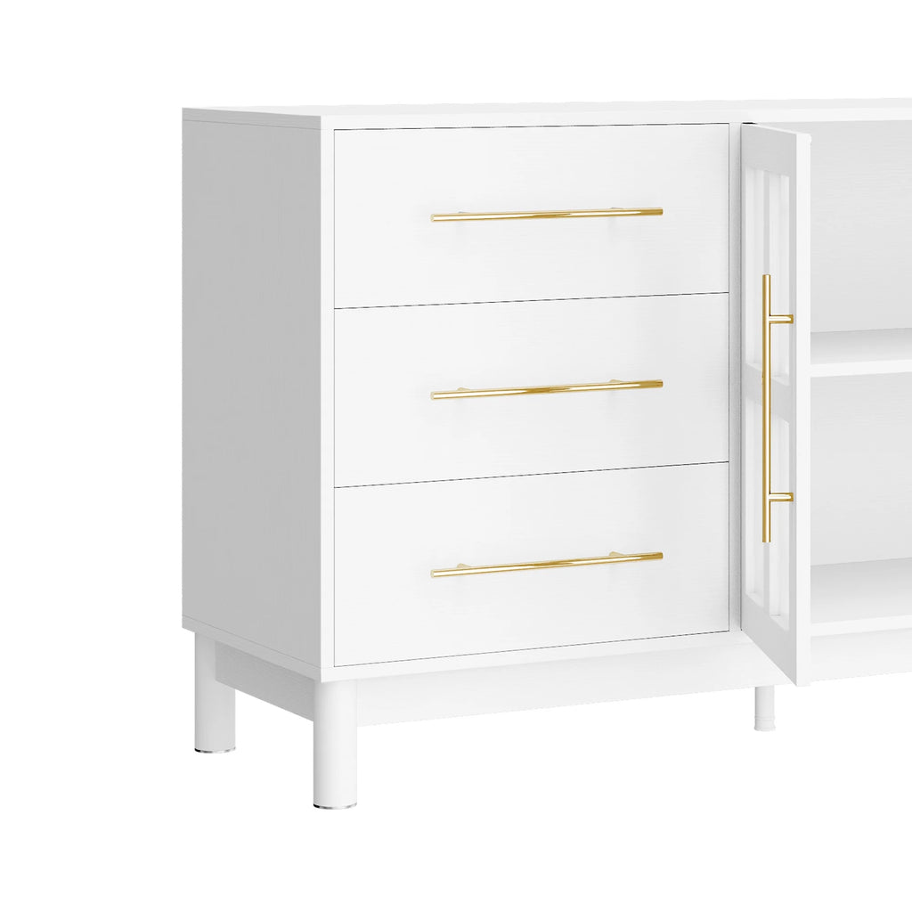 White Buffet Sideboard with 3 Drawers & 2 Door X9264