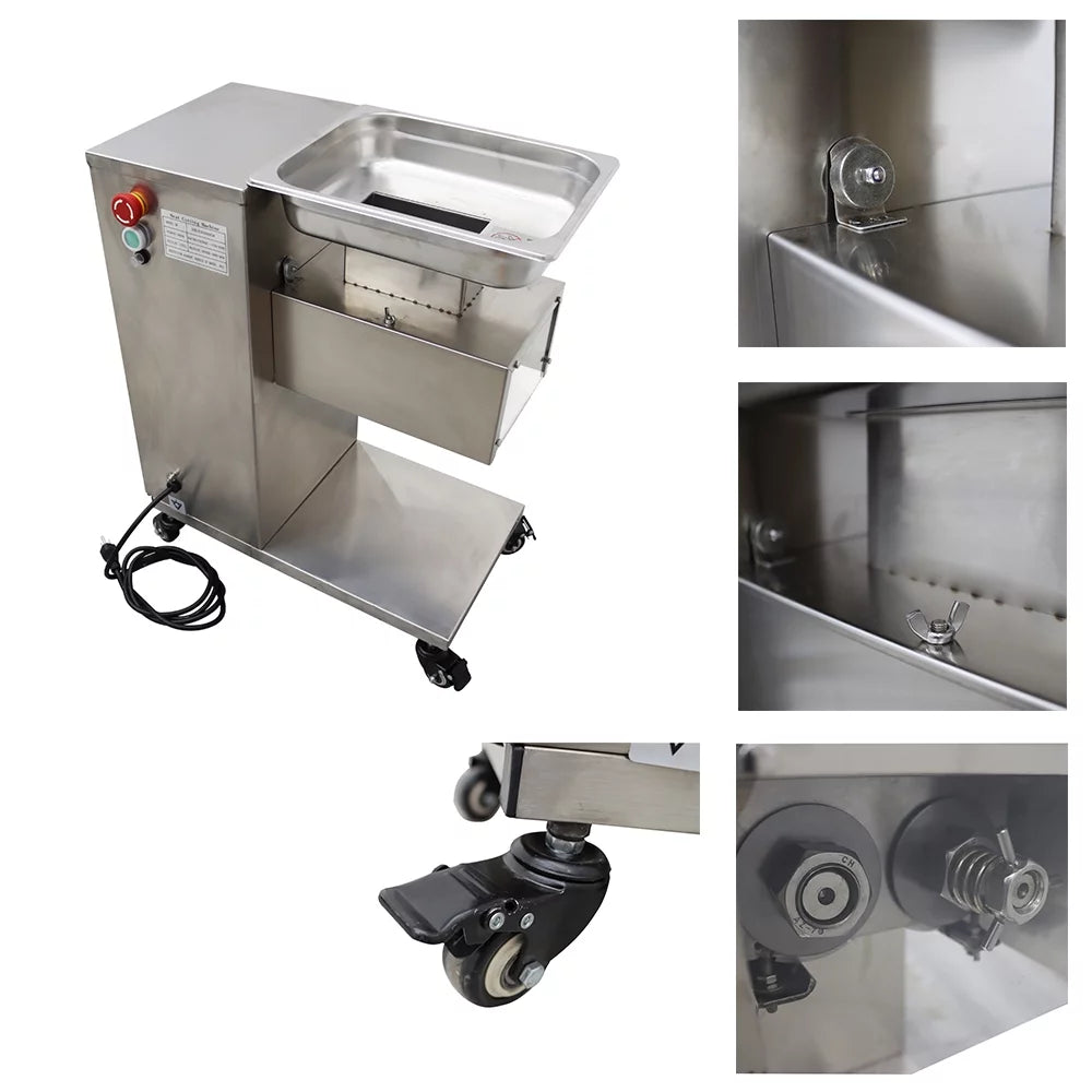 Stainless Electric Meat Slicer with 8mm Blade Z779332