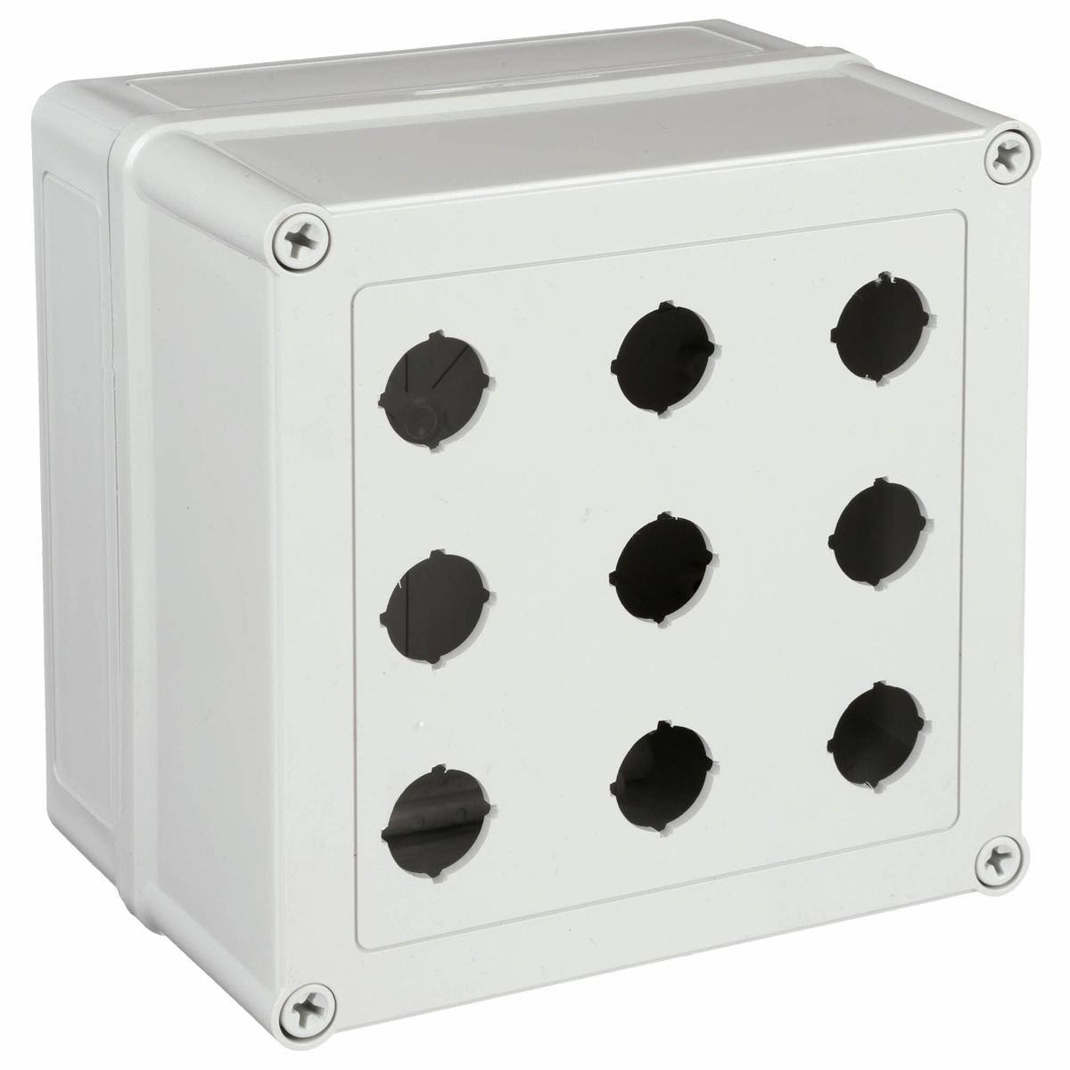 Pushbutton Enclosure, 4X NEMA Rating, 3 Columns, Plastic D7346