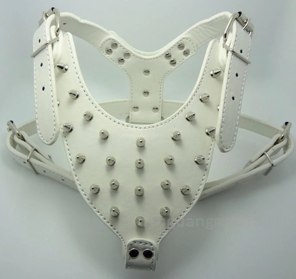 Spiked Studded Leather Dog Harness M2916