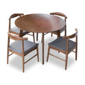 Fabric Dining Chair in White/Gray (Set of 5) R550