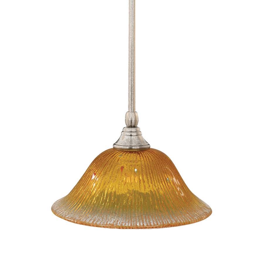Brushed Nickel Mini-Pendant Light with Crystal Glass L509833