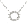 Tiffany Open Circle Diamond Necklace Pt950 Platinum M7502