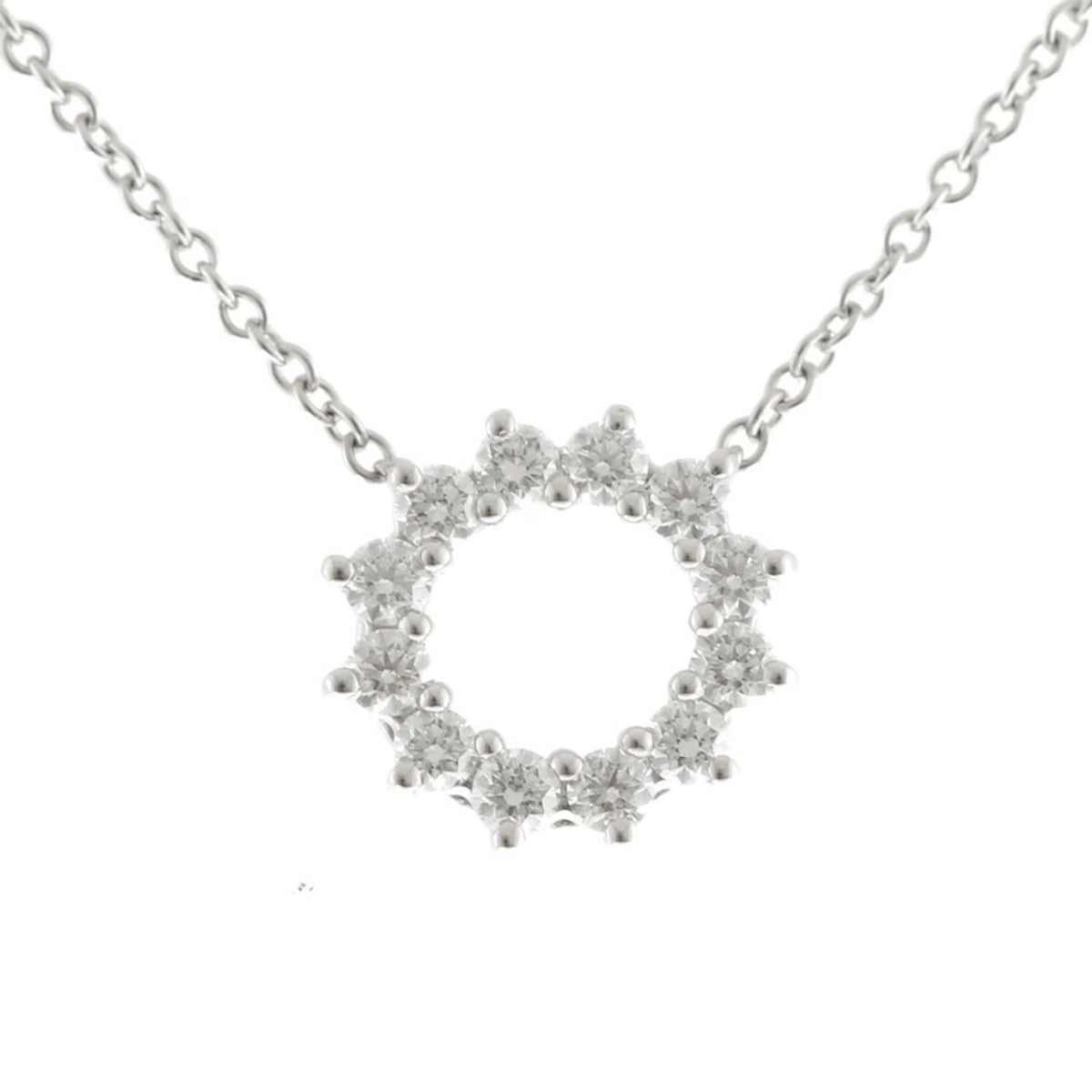 Tiffany Open Circle Diamond Necklace Pt950 Platinum M7502