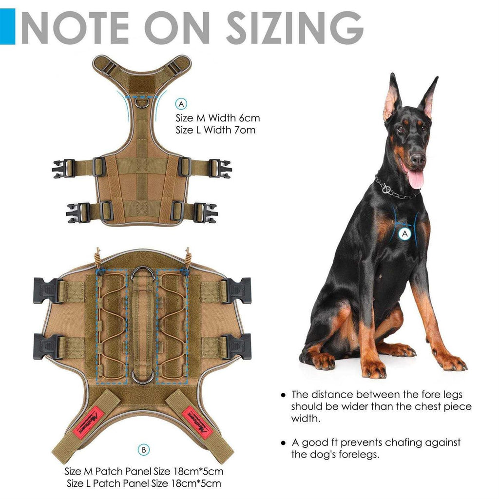 Tactical Dog Harness Reflective No Pull with Handle N2777