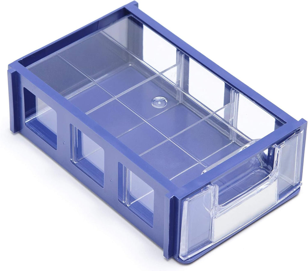 Blue Plastic Storage Drawers Set of 10 E86298