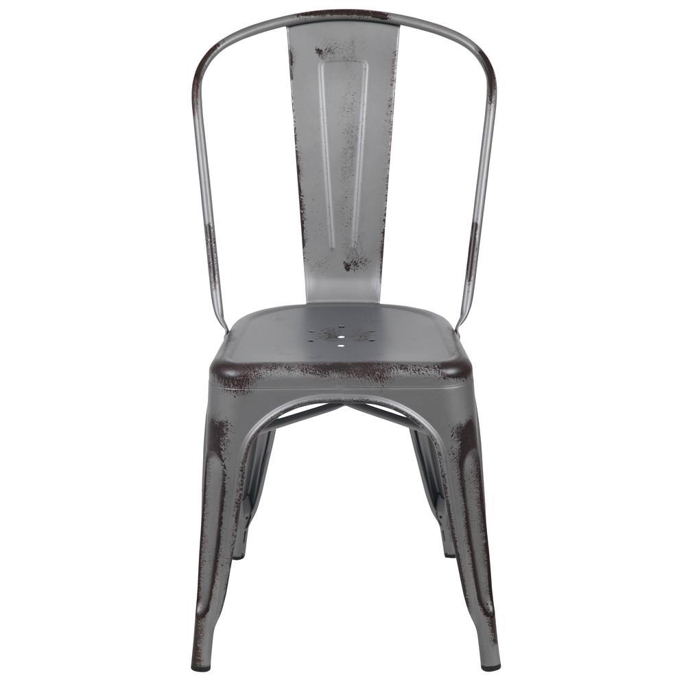 Silver Metal Dining Chair A480
