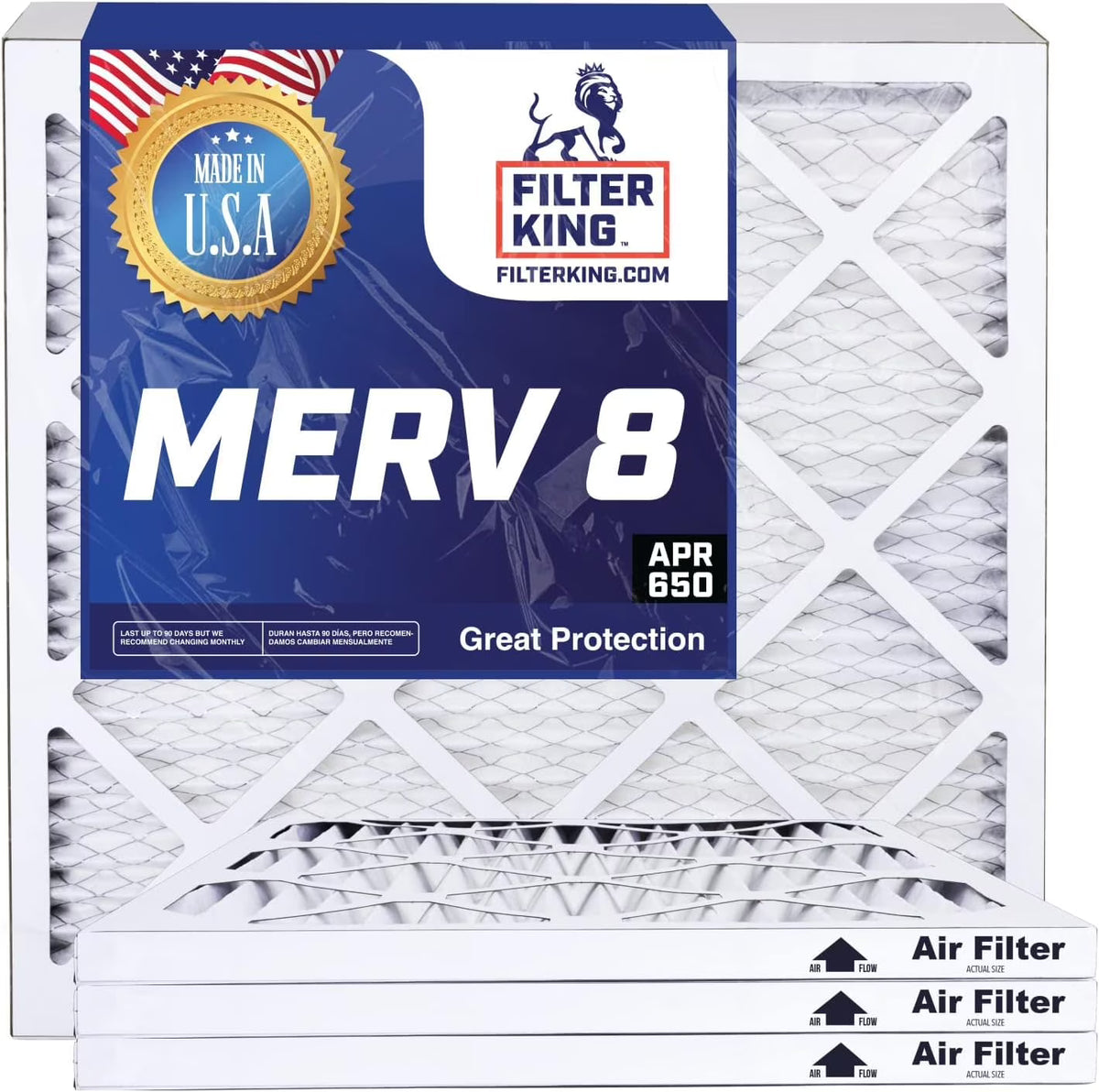 21x66x1 MERV 8 Pleated HVAC Air Filter 4-PACK J5071