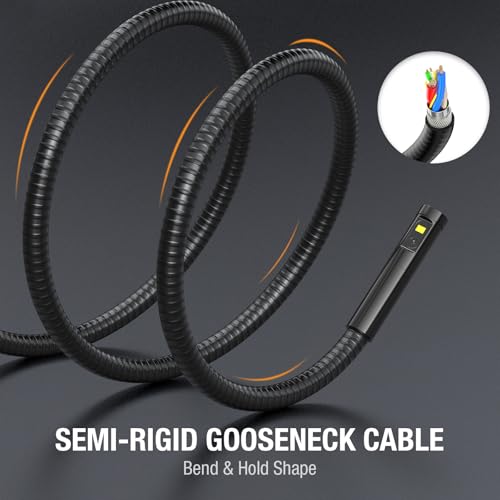 Dual Lens Borescope Camera with Light 1080P Waterproof Flexible Endoscope C203