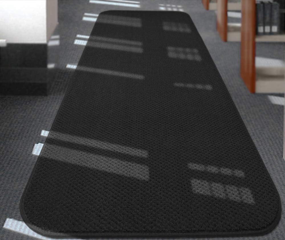 Skid-Resistant Black Carpet Runner 8 Feet X 27 Inches M963270
