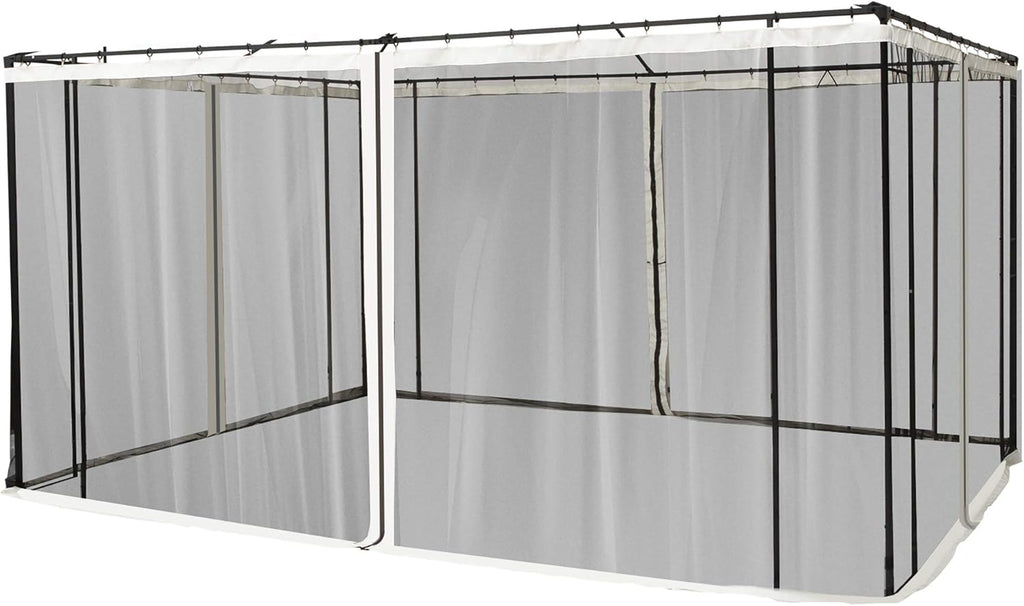 10' x 13' Replacement Mesh Sidewall Netting with Zippers, Black B28083