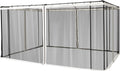 10' x 13' Replacement Mesh Sidewall Netting with Zippers, Black B28083