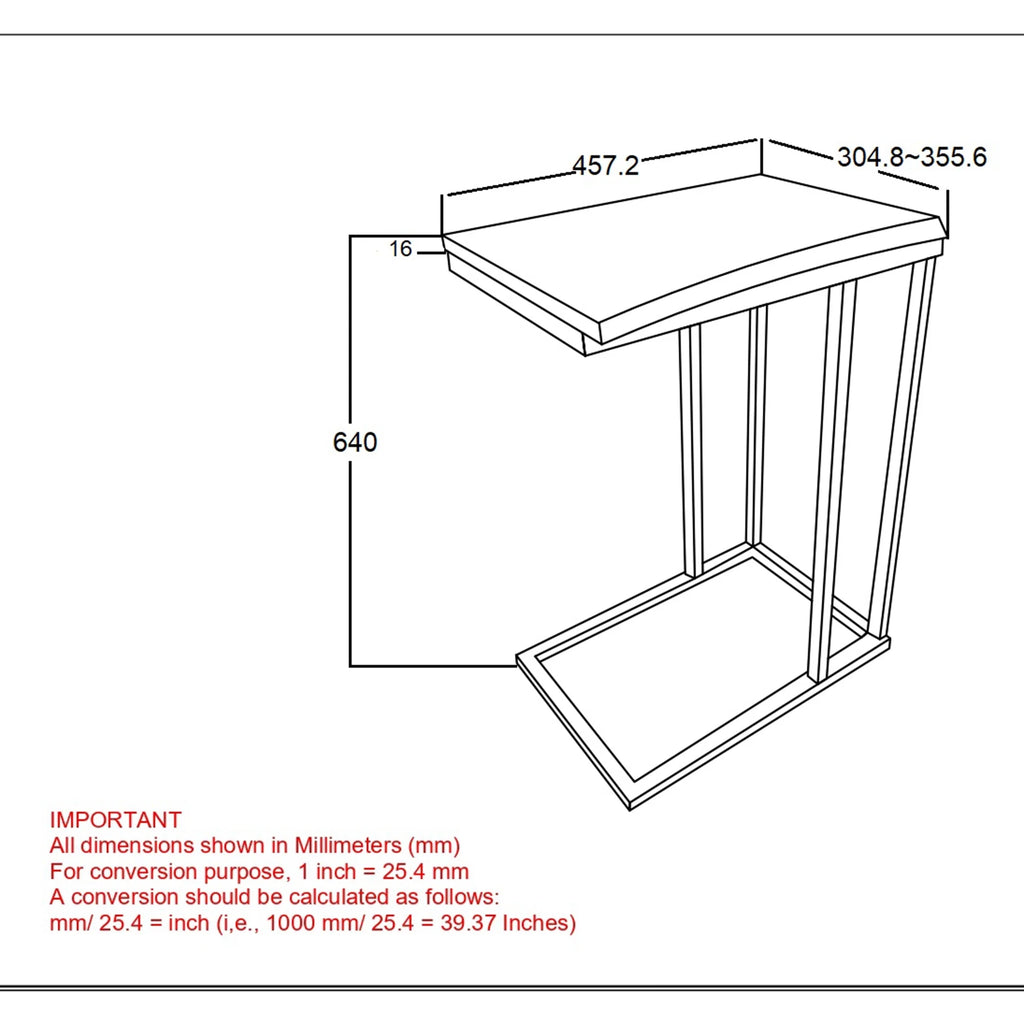 Natural Brown and Black Accent Table M35775