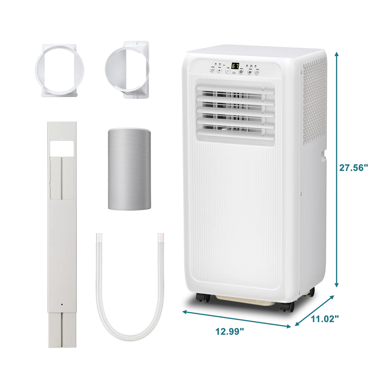 8000 BTU Portable Air Conditioner with Dehumidifier & Fan Mode, White K790001