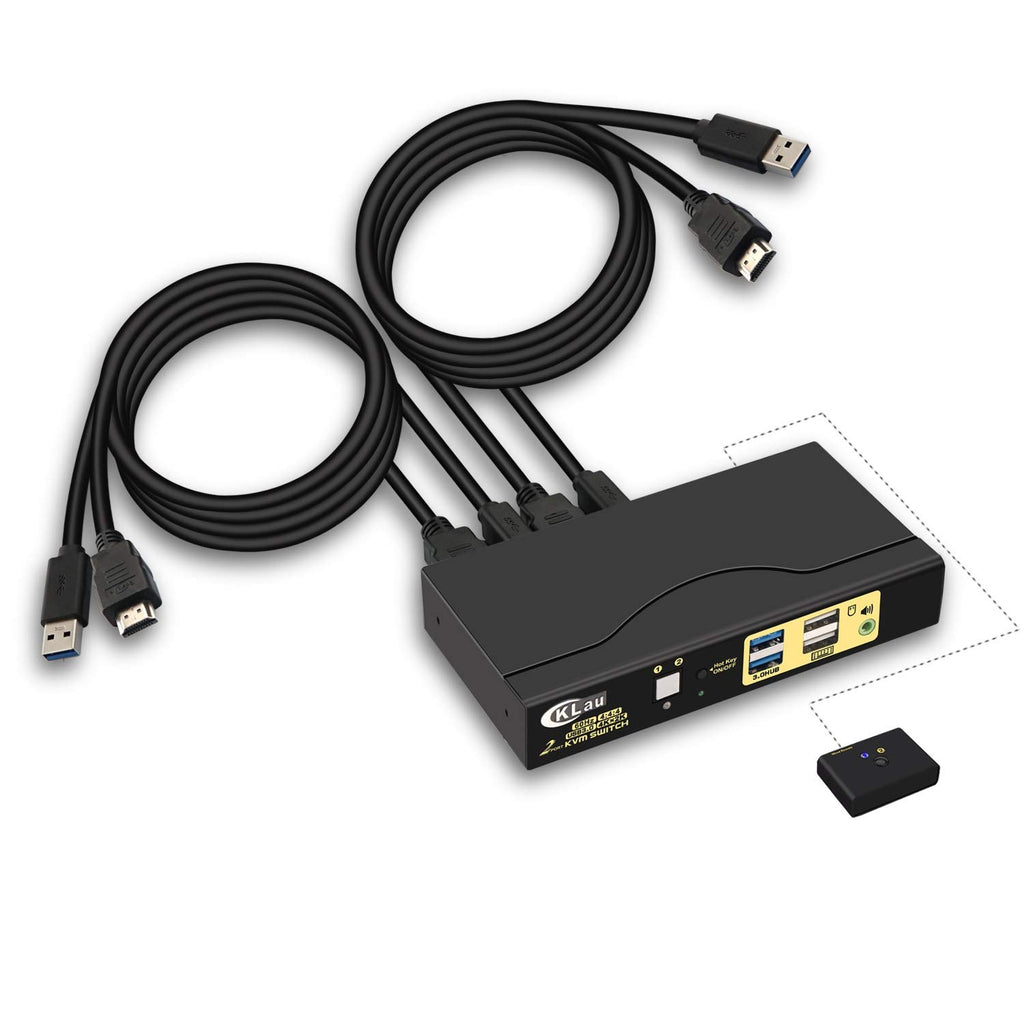 4 Port HDMI 2.0 USB 3.0 KVM Switch with Cables L59505