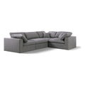 Gray Linen Fabric Modular Sectional H4816