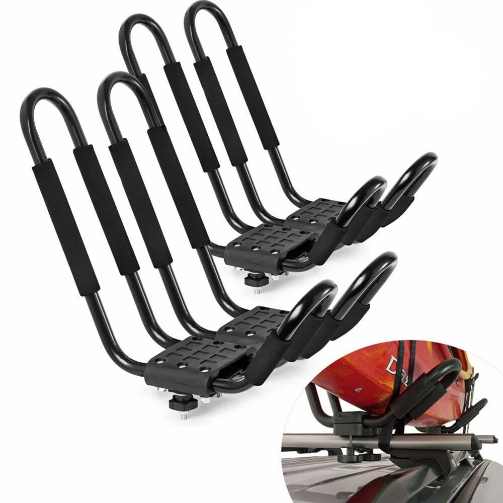 2 Pair Canoe Boat Kayak Roof Rack Carrier J Cross Bar Z2137